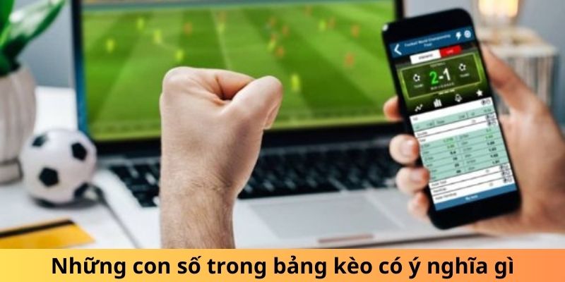 Những con số trong bảng kèo có ý nghĩa gì